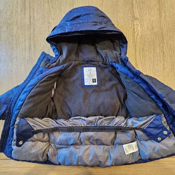 GAP Blue Water Resistant Jacket With Hood Toddler Boys 2T - Picture 4 of 10